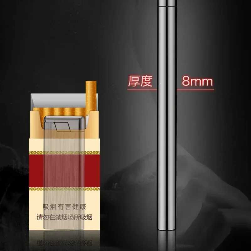 2025 Metal Grinding Wheel for Men Turbo Gas Lighter Windproof Cigarette Lighter Kitchen Outdoor Camping Barbecue High-End Gifts H251206