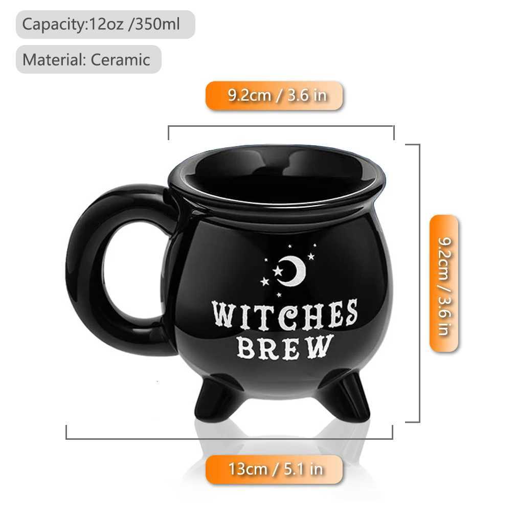 1pc Witch Brew Coffee Mug350ml/ 118oz Ceramic Coffee Cup Water CupsSummer Winter DrinkwareBirthday GiftsHalloween Gift M251206 - view 3