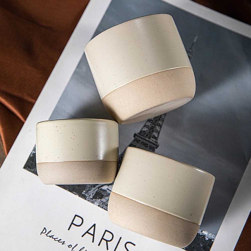 100/180/230ml Ceramic Coffee Cup Handmade Ceramic Round Japanese Tea Cup Easy To Clean BPA Free Suitable for Coffee Latte Tea M251206 - view 3