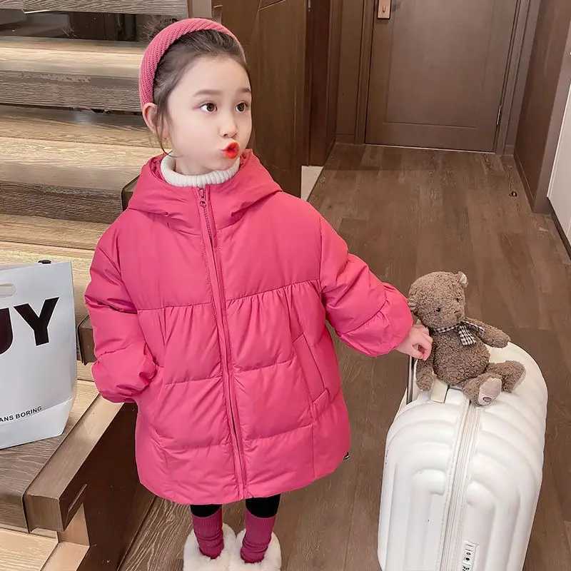 Girls Down Cotton Coat Winter 2024 New Children Cartoon Cotton Coat Girls Winter Thickened Winter CoatW251206
