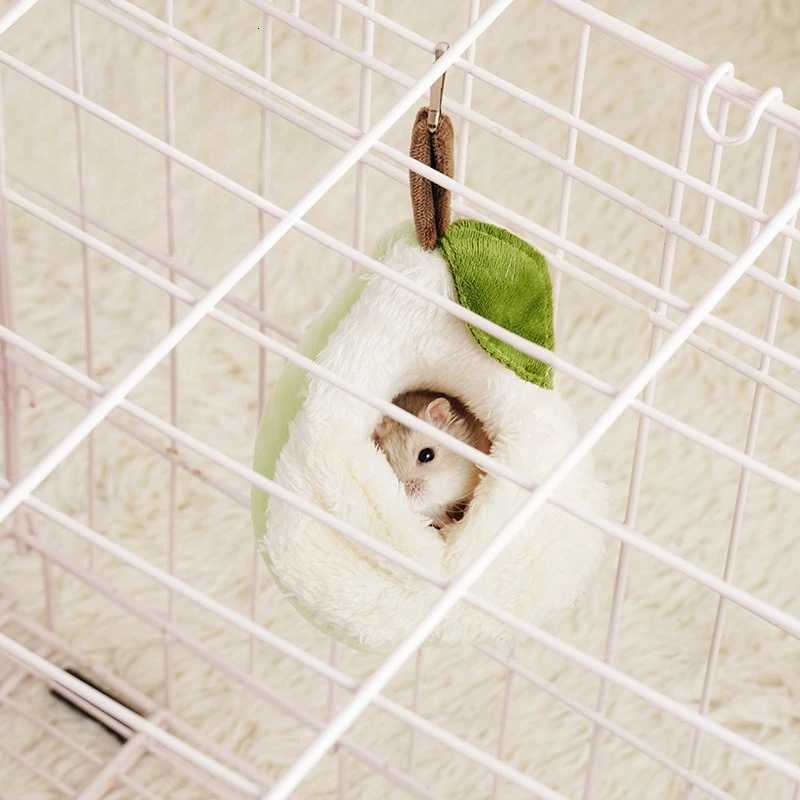 Hamster Cage Winter Warm Bed Hamster Plush Hammock Parrot Cage Pendant Decoration Comfortable Pet Nest Small Animals Accessories M251206