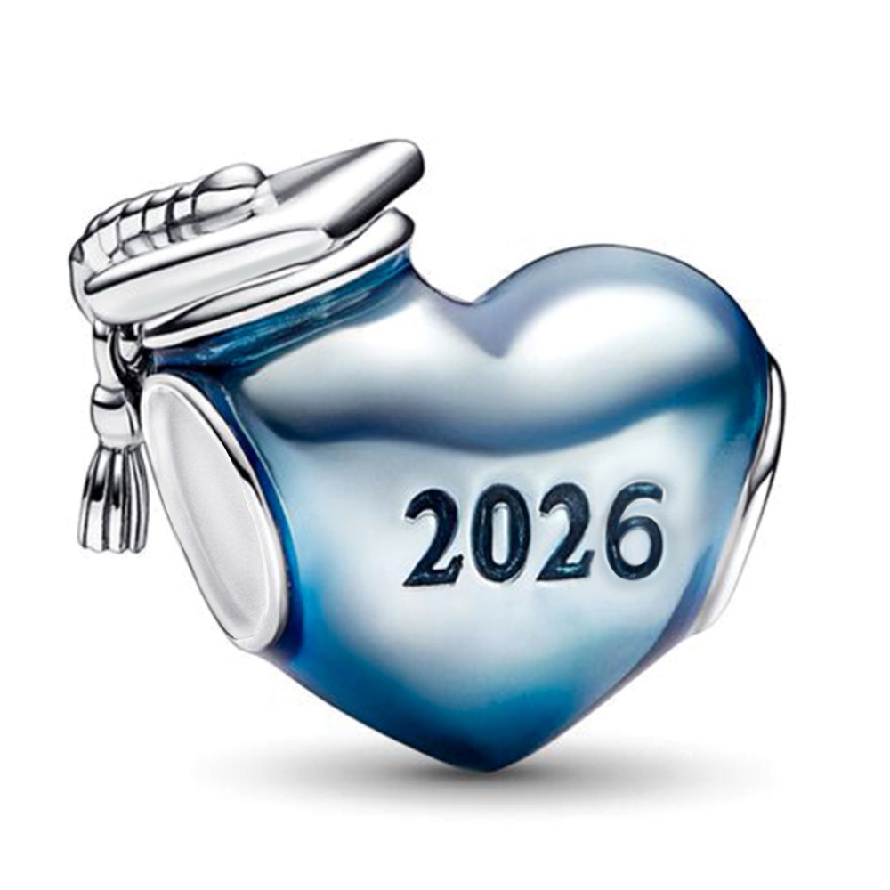 FewDook New Arrival 2026 Graduation Series Charm Silver Plated Fit Pan Bracelet Making For Woman Beads Pendants Holiday Christmas Jewelry Gift