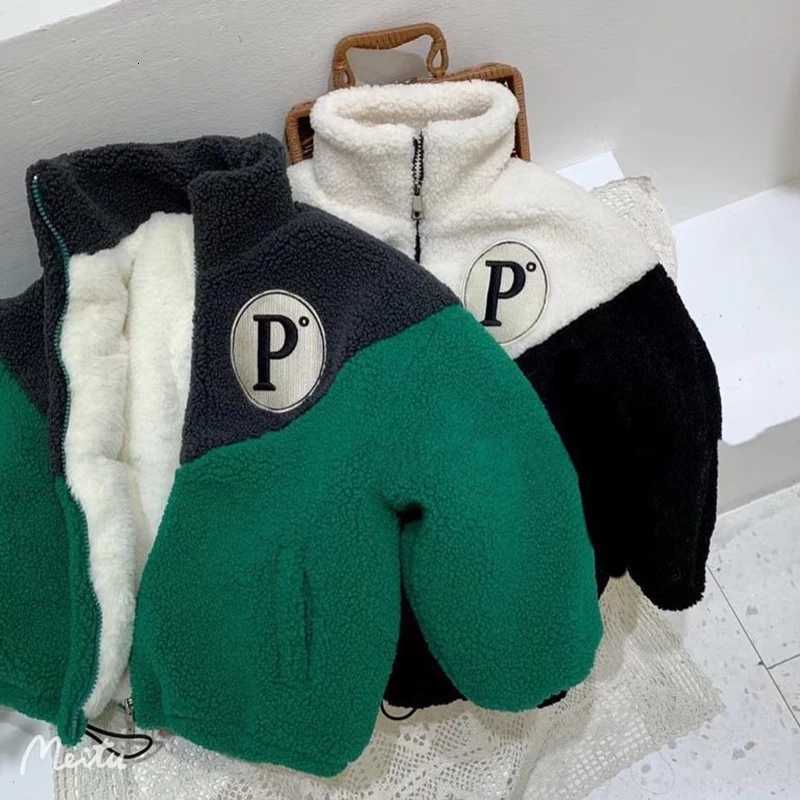 New Plush Boys Jacket Winter Hairy Thicken Plus Velvet Children Coat Zipper Fashion Keep Warm Outerwear 2-10 Years Kids ClothesW251206