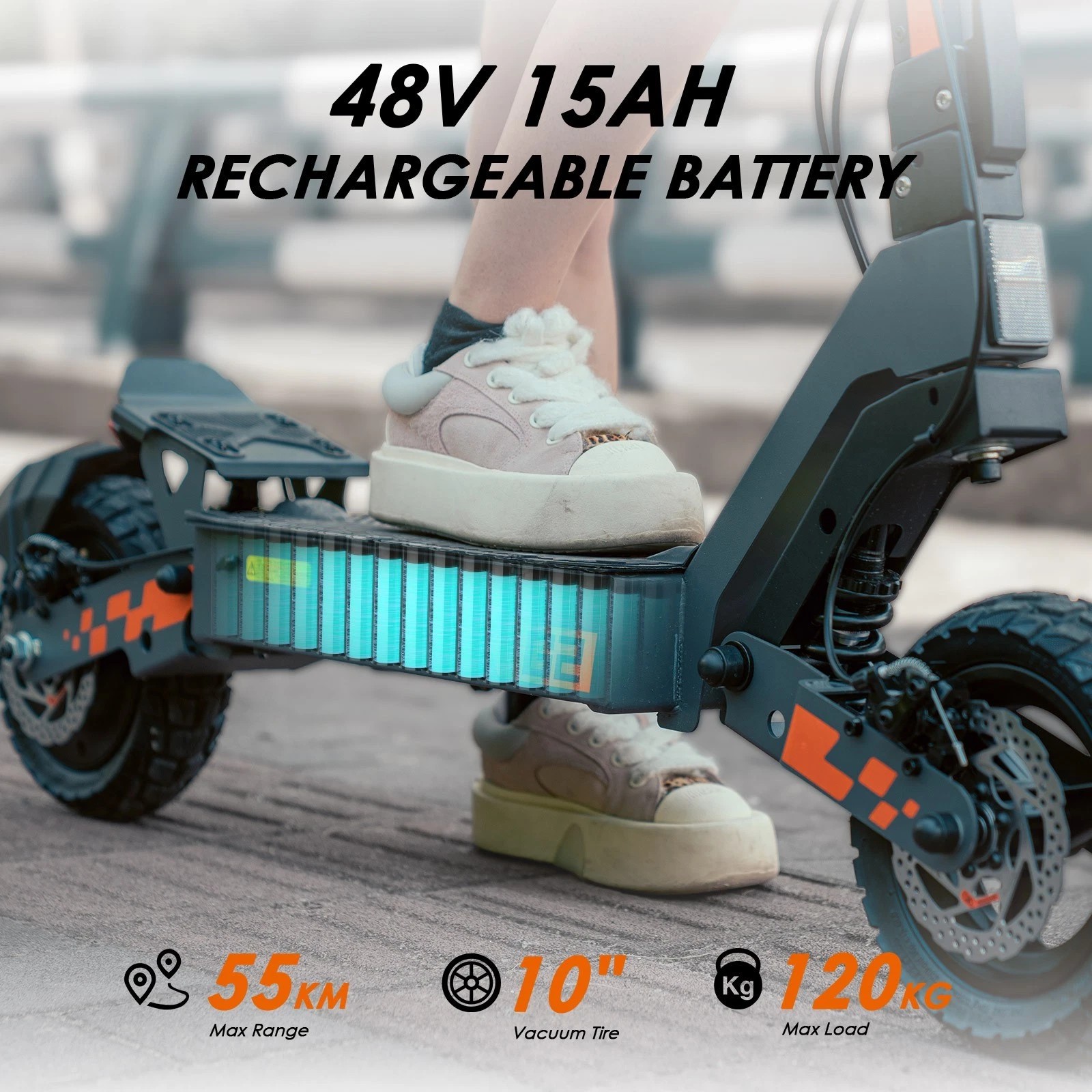 Kukirin G2 800W Adult Folding Electric Scooter 48V/15AH E-Scooter Maximum speed 45-50km/h 10-inch off-road tires 60KM Long range