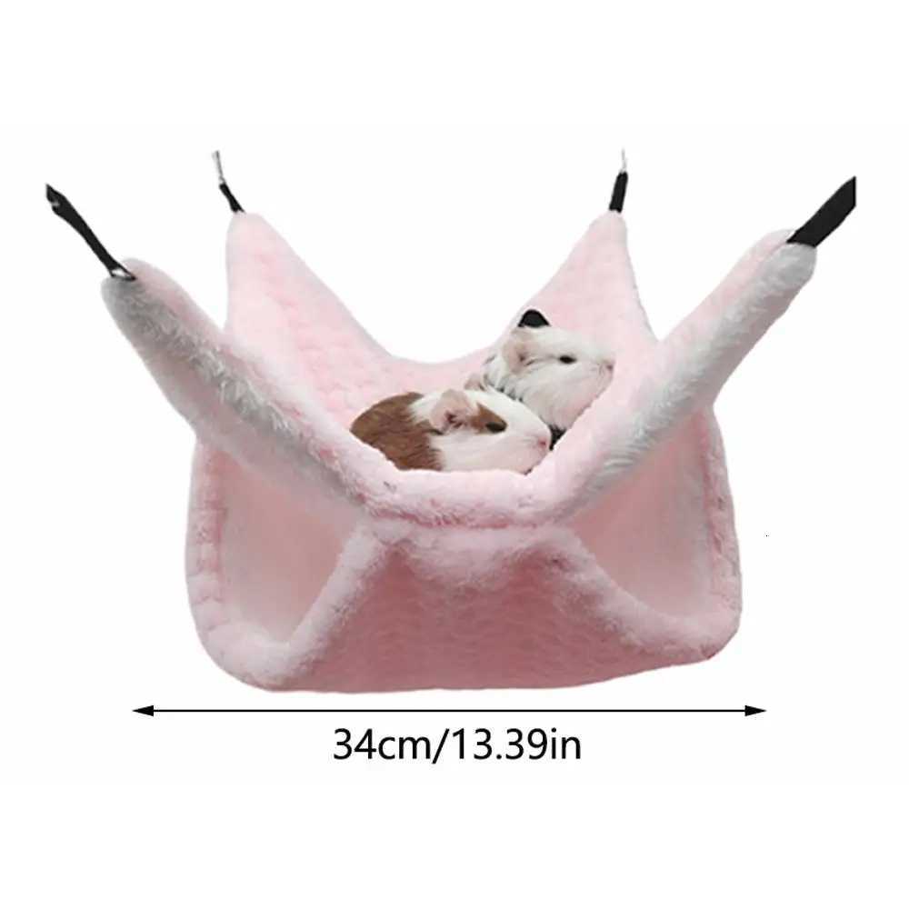 1Pc Hamster Nest Winter Bed House Shed Hanging Hammock Cage Tunnel Plush Hideaway For Hamster Guinea Pigs Sugar Small Pe H8z6 M251206