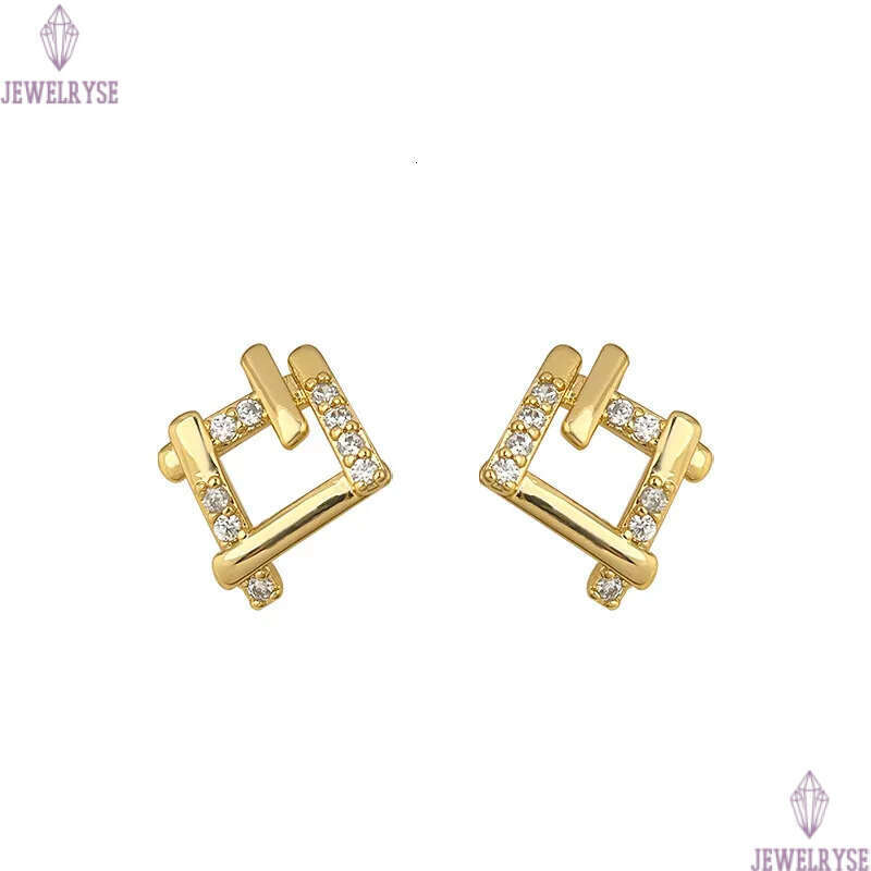 trendy AAA cubic zirconia 18k gold stud earring designer for woman party luxury earrings womens ear clip jewelry S925 silver needle girls friend festi