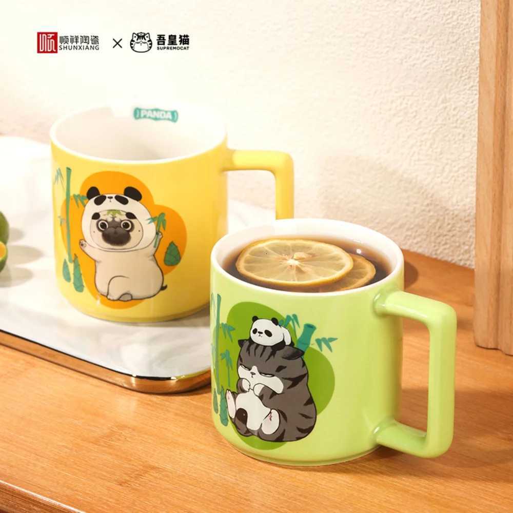SHUNXIANG SUPREMO CAT Ceramic Mug Kawaii Pattern Breakfast Milk Cup Cute Drink Tableware Coffee Mug Childrens Water Cups Gift M251206 - view 6