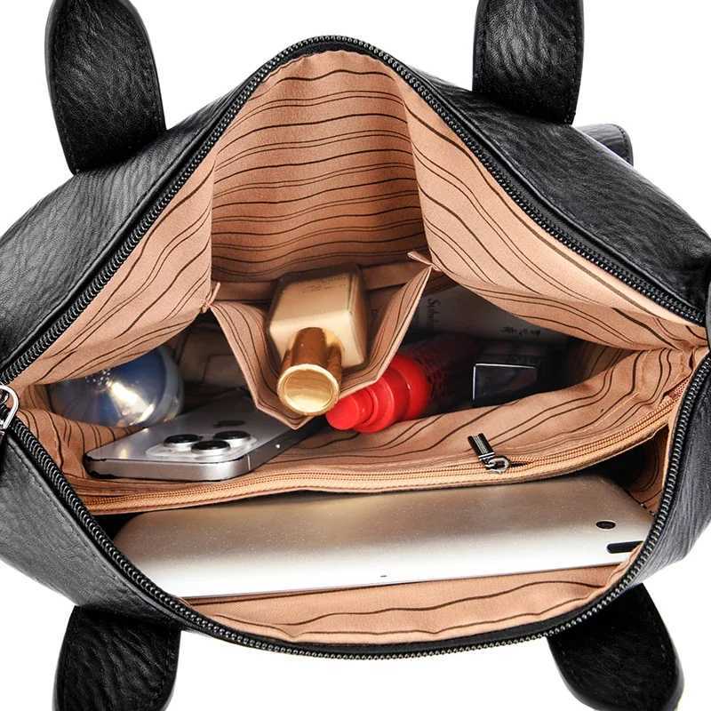 Luxury Shopping Handbags Female Shoulder Bags Designer PU Leather Crossbody Bags for Women Large Capacity Messenger Bag ToteT251205