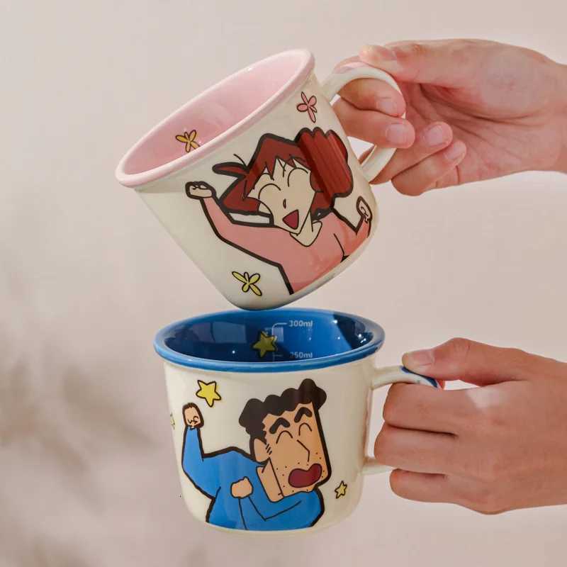 Crayon Shinchan Ceramic Mug Japanese Kawaii Milk Beverage Water Cup Cartoon Anime Breakfast Cup Household Daily Necessities M251206 - view 4