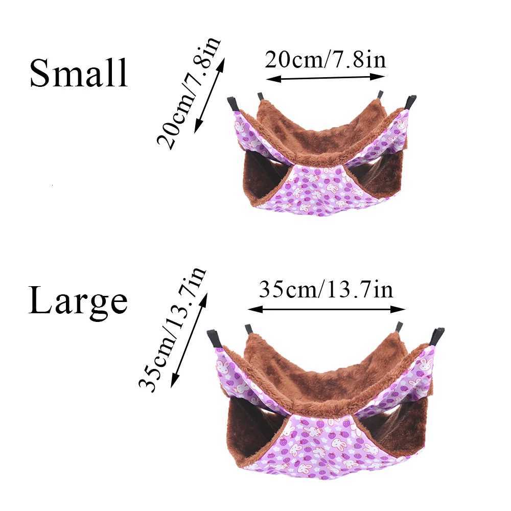 Comfortable Hammock For Rats Double Thick Plush Warm Bed For Hamster House Nest Sleeping Bag Hanging Tree Beds Pet Hamster Nest M251206