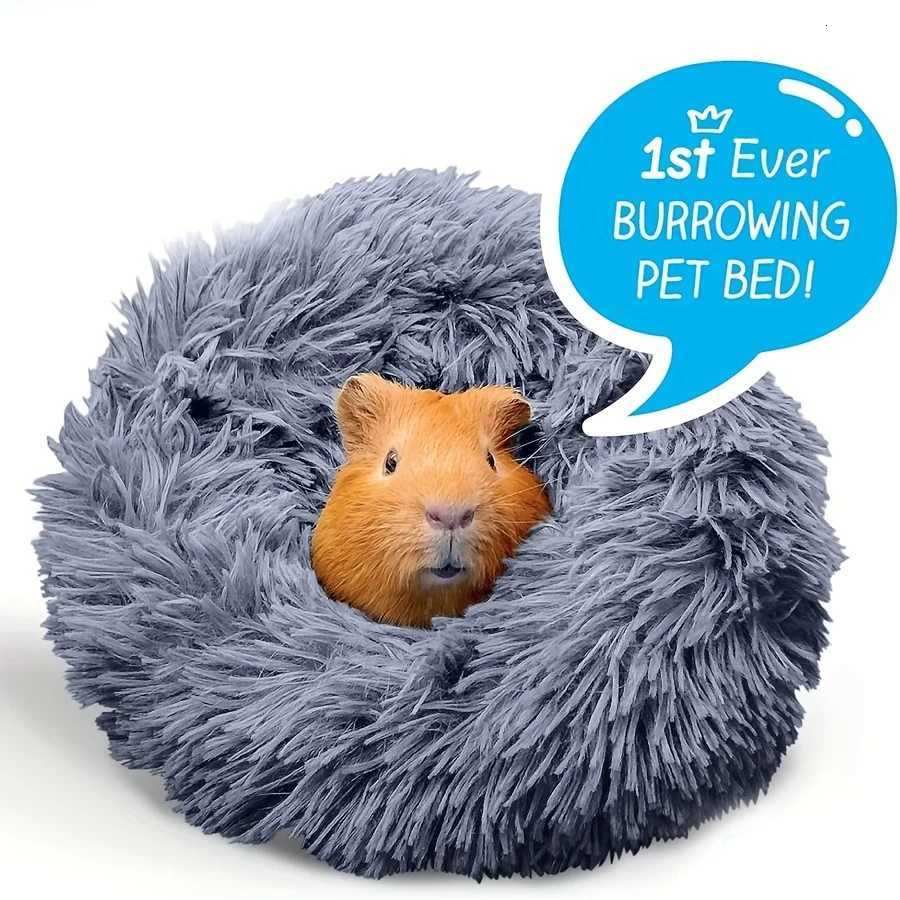 Plush Guinea Pig Bed Soft Hamster Bed House Winter Warm Squirrel Hedgehog Rabbit Chinchilla Bed House Nest Hamster Accessories M251206