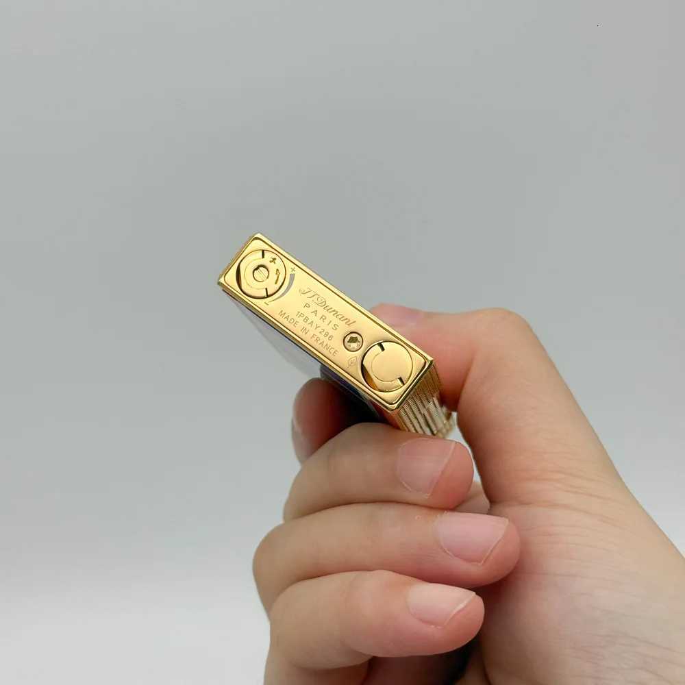 Aesthetic Gas Lighters Colorf Mosaic Pattern Lacquer Ligne 2 Soft Flame e Copper Cigarette Gadgets for Men Collections H251206