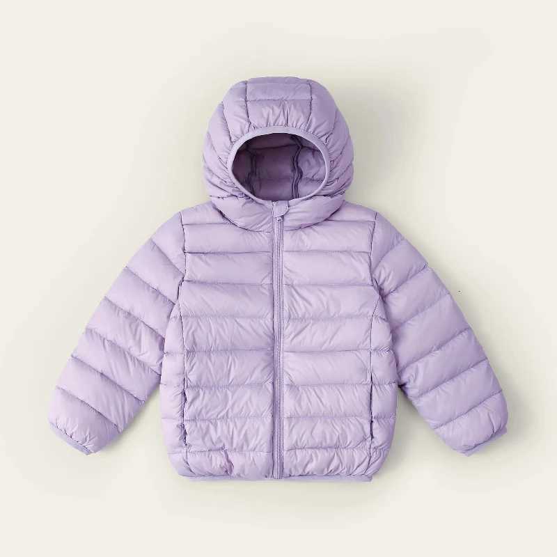 2024 New Childrens Lightweight Down Jacket White Duck Down Parka with Hood Autumn and Winter Warm Boys Girls Outdoor JacketW251206