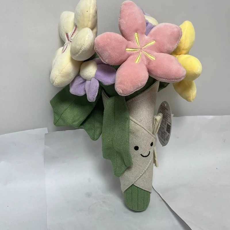 luxury Cartoon Fun Hand-held Tulip Plush Toy Doll Bouquet Girls Graduation Day Gift Doll K251206