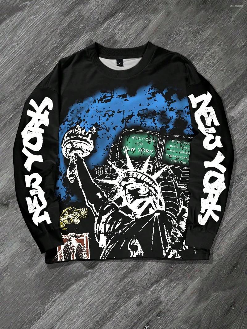 Men's Hoodies The Round-neck Sweatshirt For Spring And Autumn 2025 Is Casual Fashionable Comfortable With 3D Pattern Printing