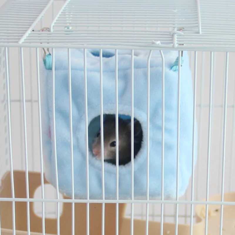 Hamster House Hammock Rodent Cage Accessories Soft Warm Multi-shape Solid Hanging Beds for Small Pets Rat Guinea Pig M251206