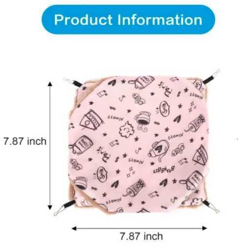 Hammock For Rats Double Thick Plush Warm Bed For Hamster House Nest Sleeping Bag Hanging Tree Beds Guinea Pig Hamster Cage M251206