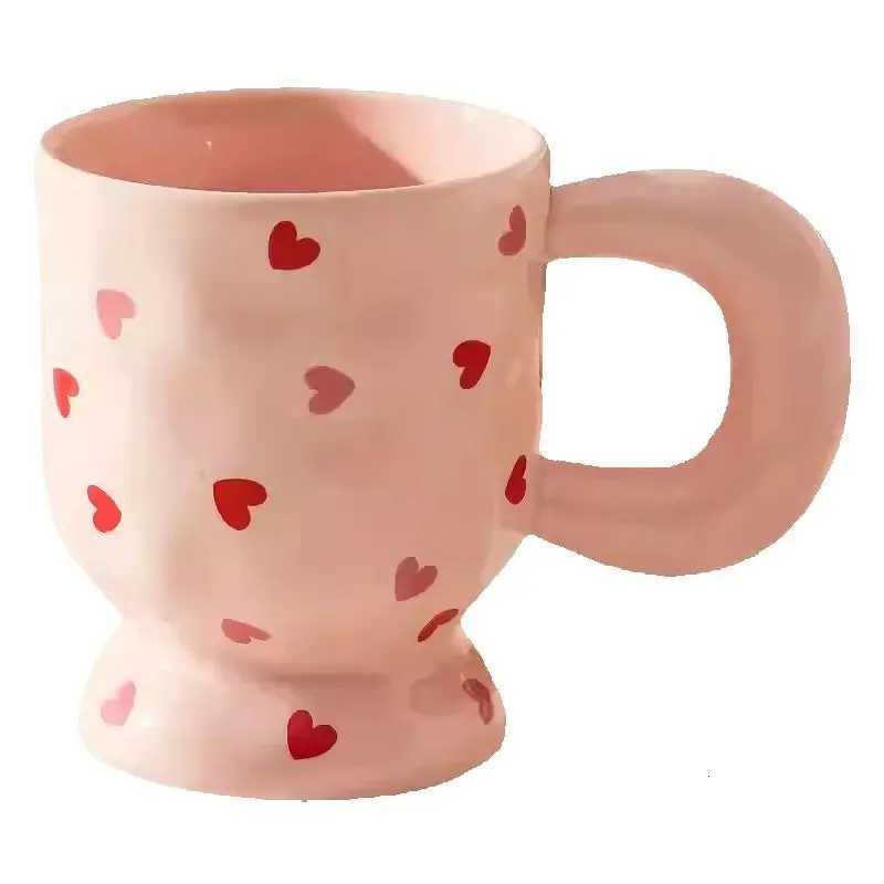 Heart Pattern Ceramic Cup for Women New Household 500ml Underglazed Colour Cute Couple Water Mugs Aesthetic Exquisite Coffee Cup M251206 - view 6