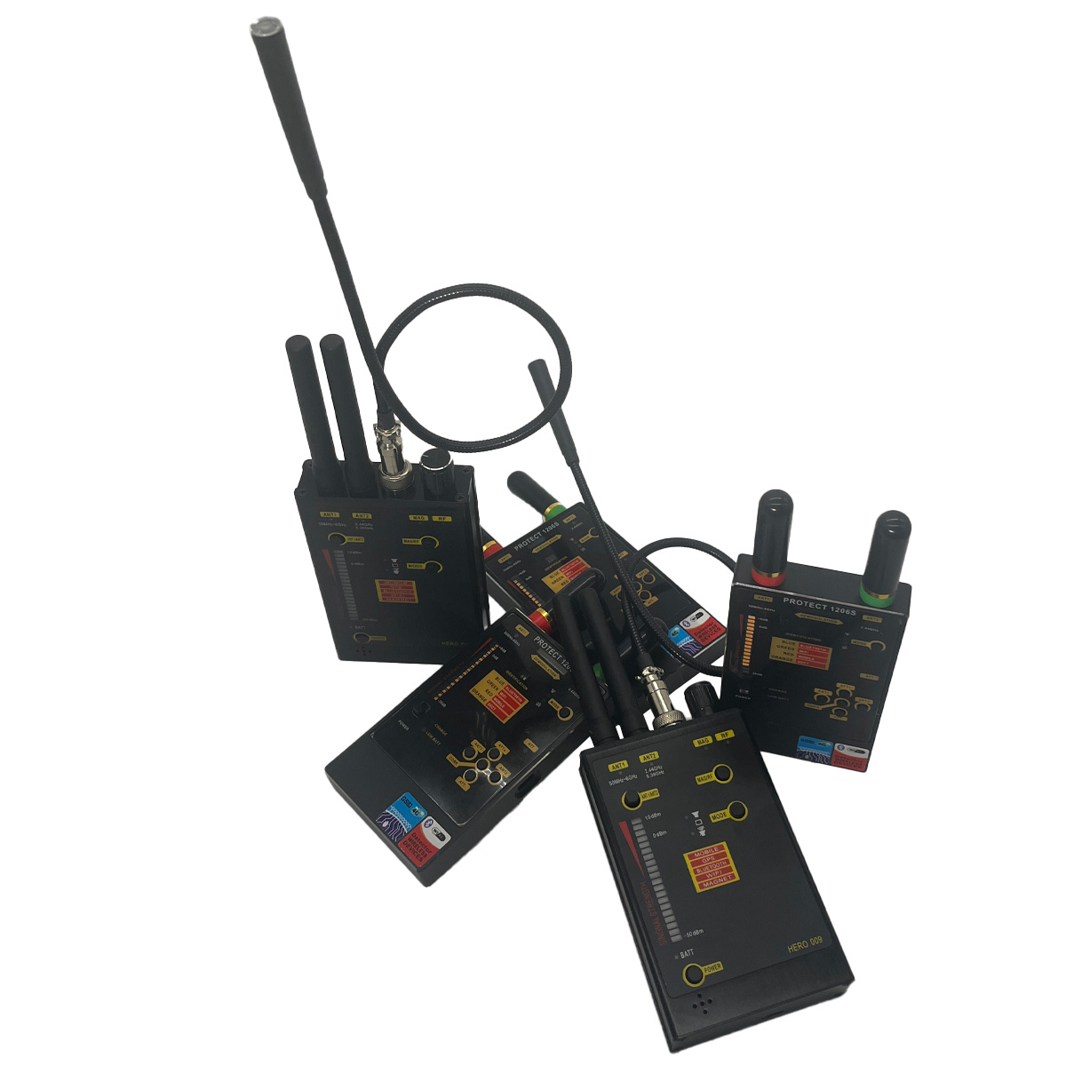 PROTECT 1206S AI Detector Ukrainian Technology Dual Antenna for Hidden Camera GPS Tracker Bug Finder Anti Spy RF Signal Privacy Security