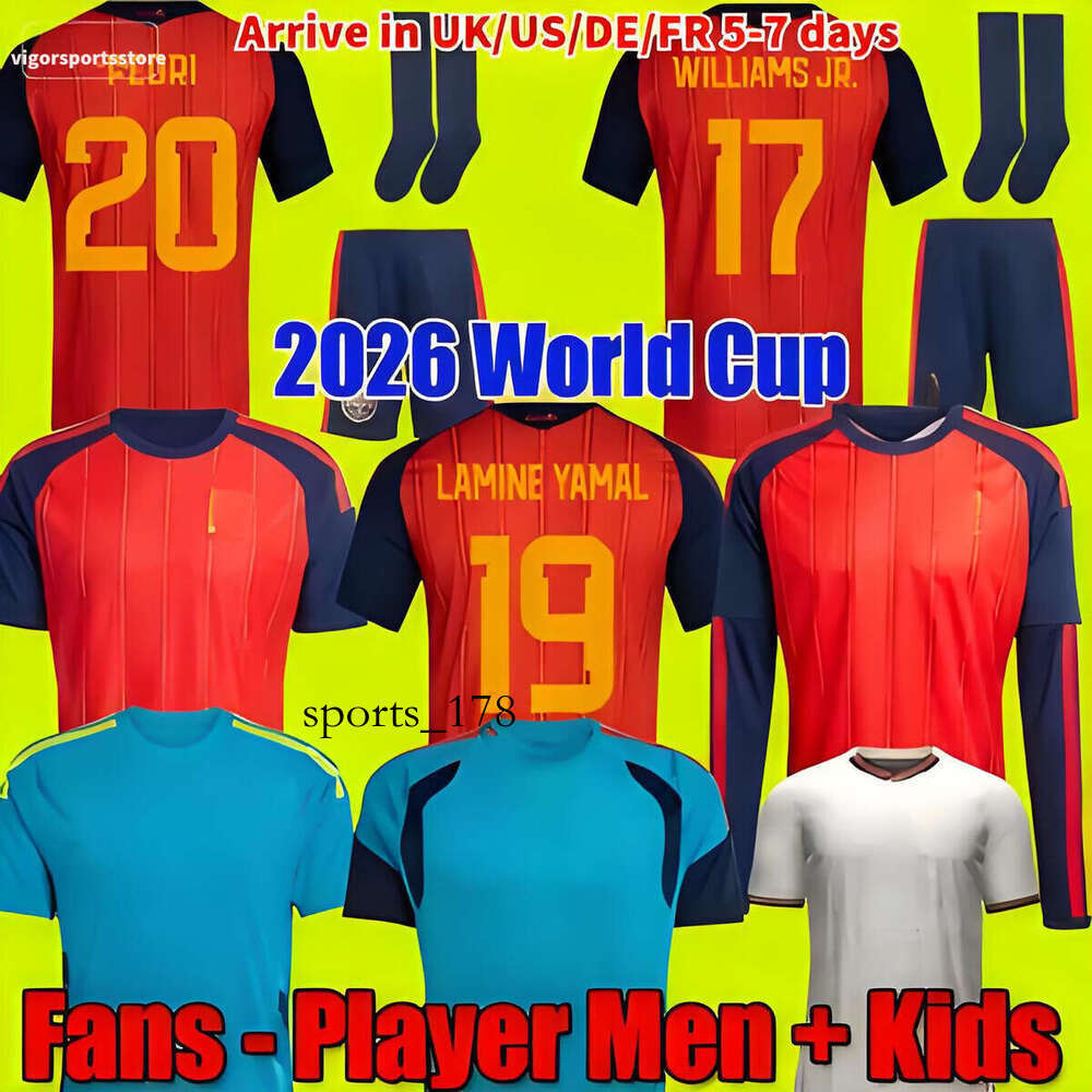 Spain 2026 2027 Soc cer Jersey MORATA FERRAN CARVAJ AL 26 27 National Team Football Shirt 2025 Men Kids Kit LAMINE YAMAL Camisetas Espana RODRI OYARZABAL FINAL