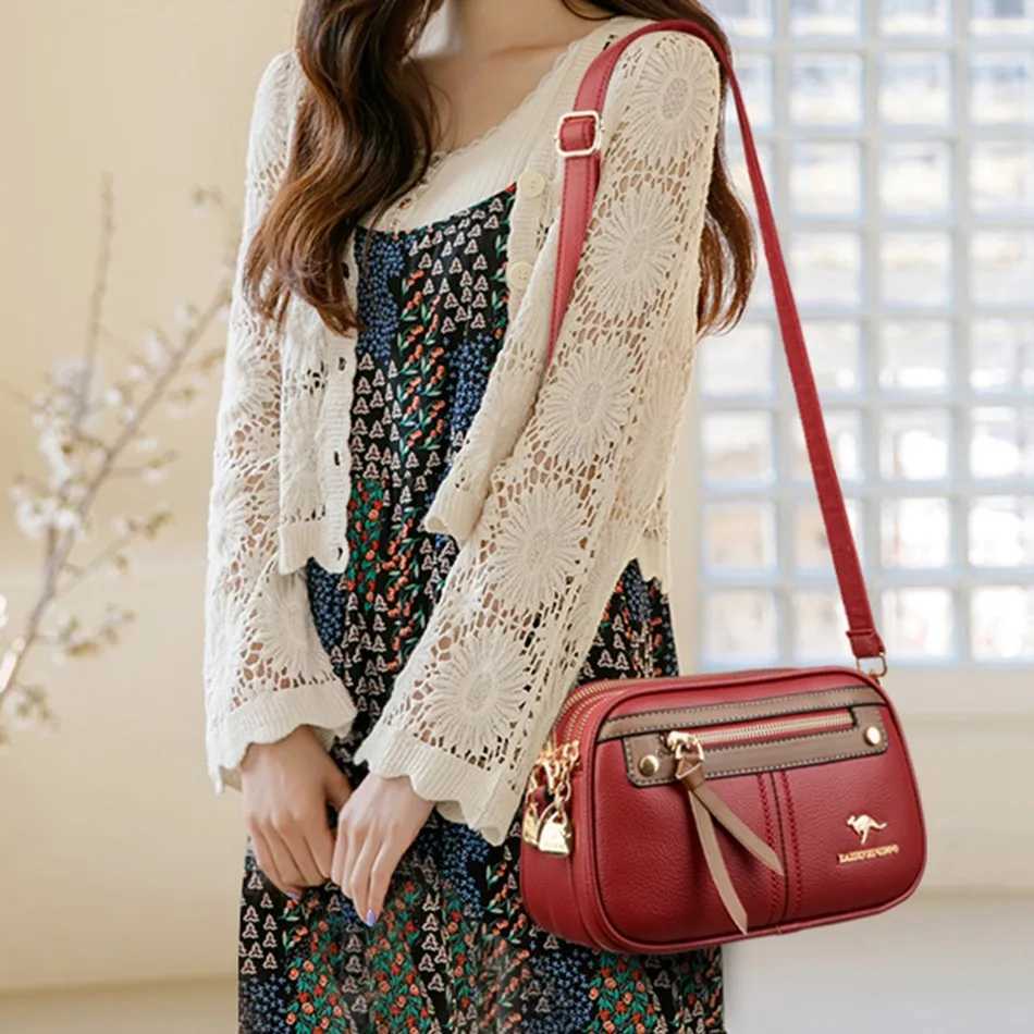 Genuine 3 Layers Luxury Designer Purses and Handbags Women Bag High Quality Leather Shoulder Sac Bags for Women 2024Sac A MainT251205