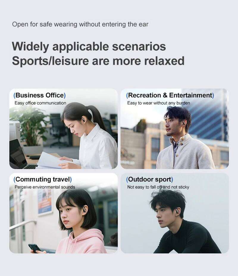 2025 Smart AI Translation Stereo Sound Semi-In-Ear Air Conduction True Wireless Sports Long-Lasting Bluetooth Headset