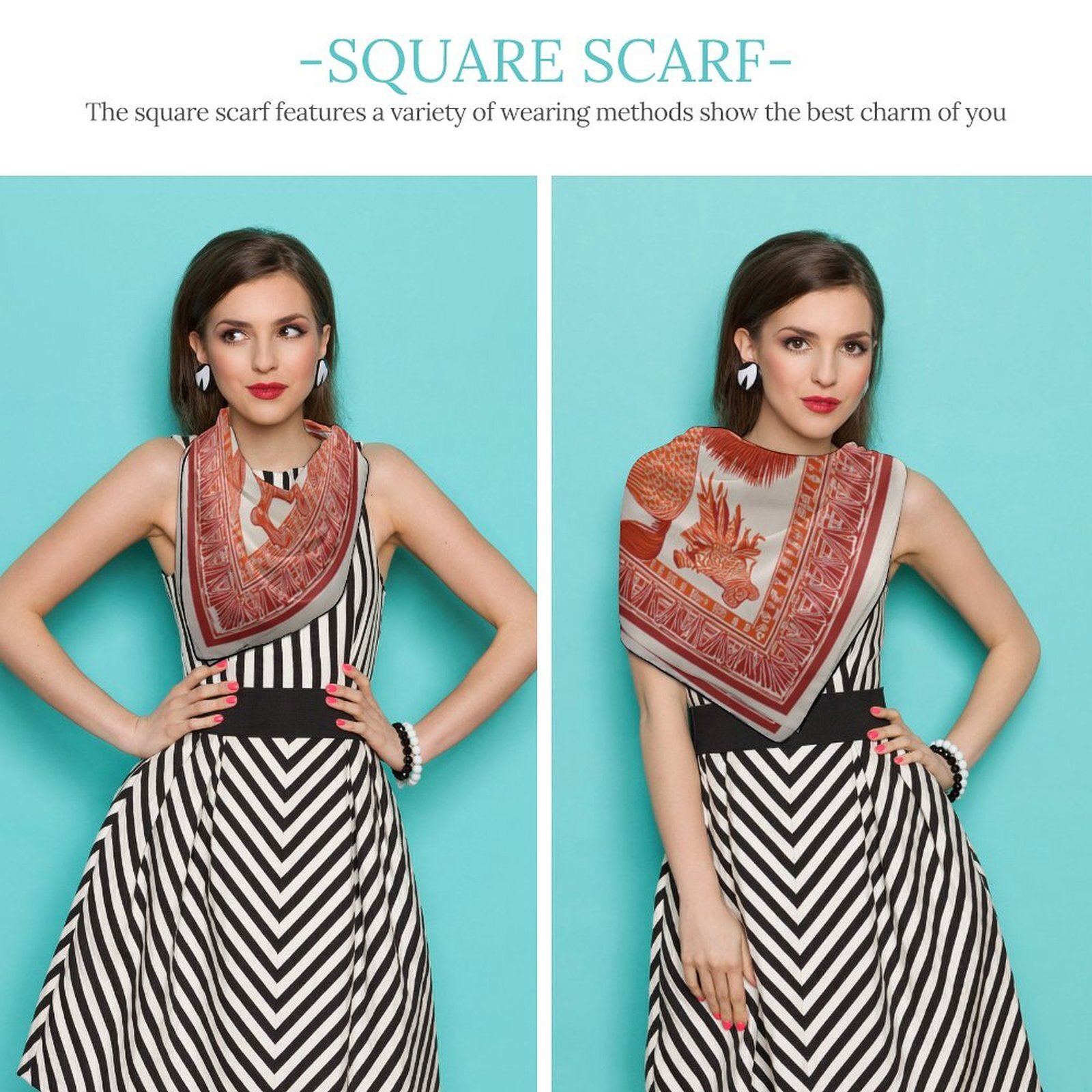 Custom Designer H Neck Scarf For Horse Pattern Luxury Womens Silky Head Scarves Hair Bandanas Square Scarf Fashion Accessories lightweight H56