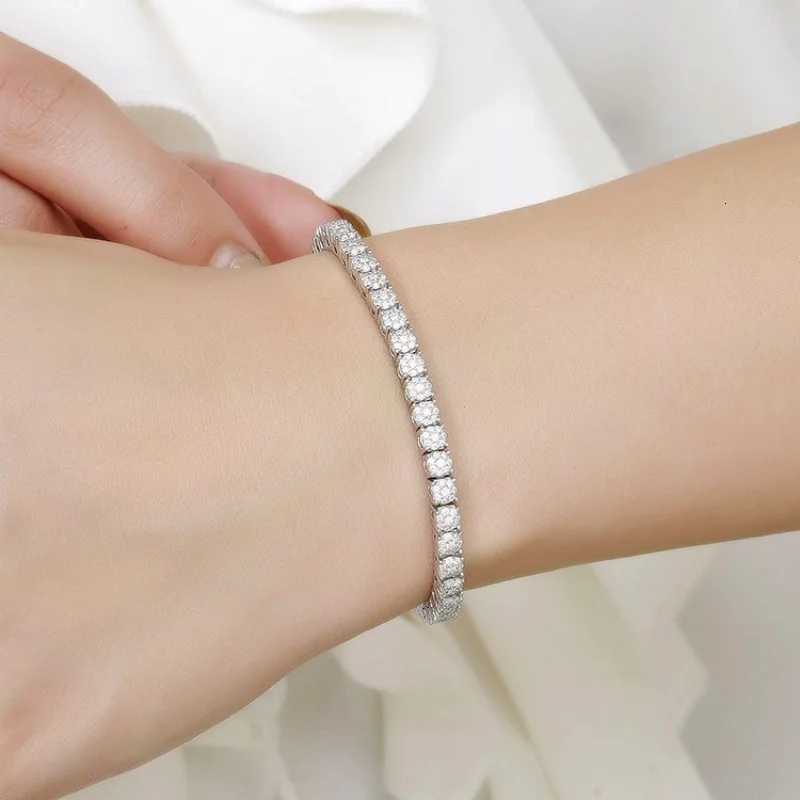 Womens Fashion 4mm Zirconia Tennis Bracelet Crystal Charm Designer Thin Chain Wedding Jewelry W251206