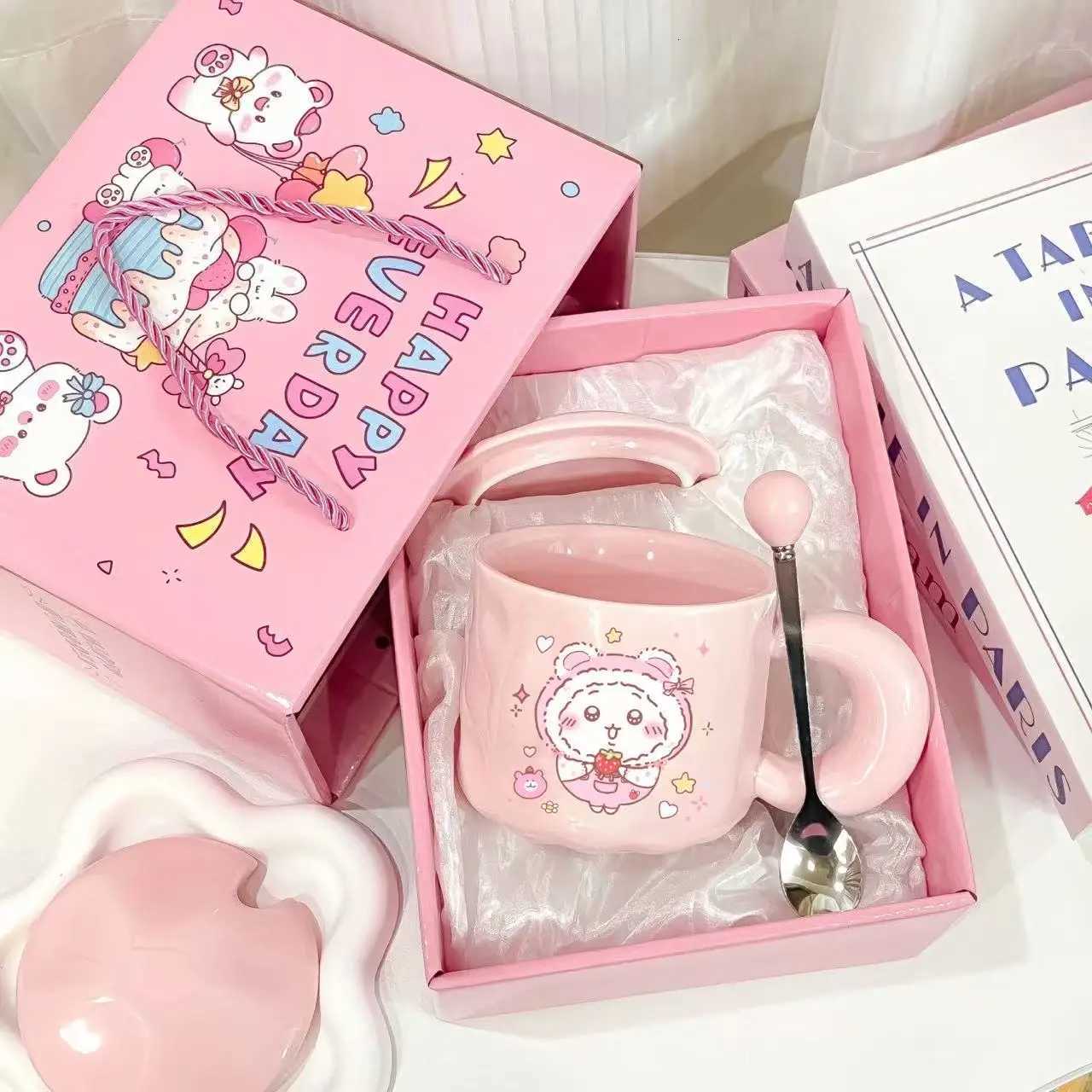 Cute mug ceramic Chiikawa Hachiware Usagi cup birthday gift office water cup M251206 - view 4