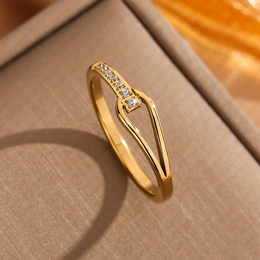 Ring Designer Ring for Women Diamond Ring Geometric Shape Rings Luxury Jewlery Designer for Women Elegant Timeless Statement Exquisite Gift Premium Ex