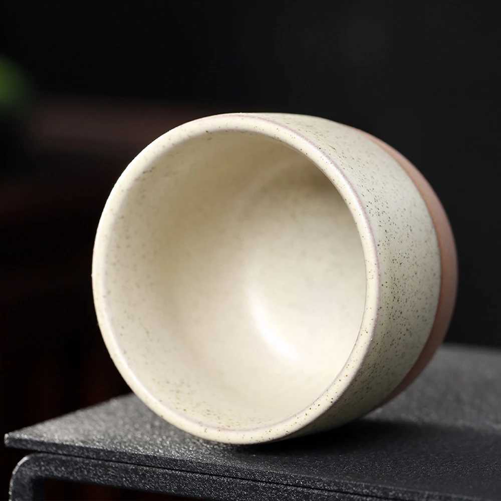 100/180/230ml Ceramic Coffee Cup Handmade Ceramic Round Japanese Tea Cup Easy To Clean BPA Free Suitable for Coffee Latte Tea M251206 - view 4