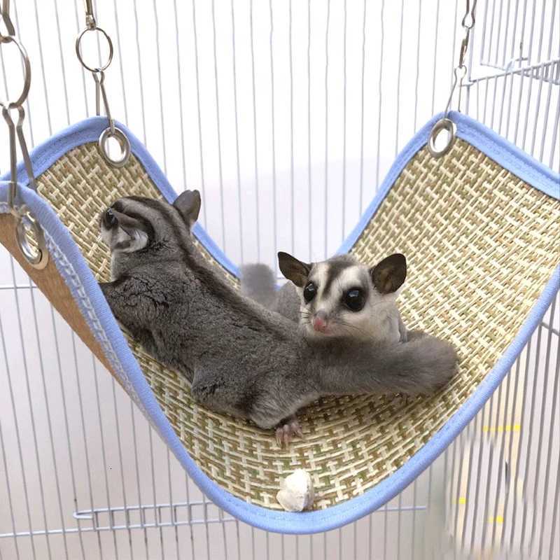 Pet Hammock For Squirrel Hamster Summer Cool Bed House Nest Sleeping Bag Rodent Cage Hanging Tree Bed Guinea Pig Pet Supplies M251206