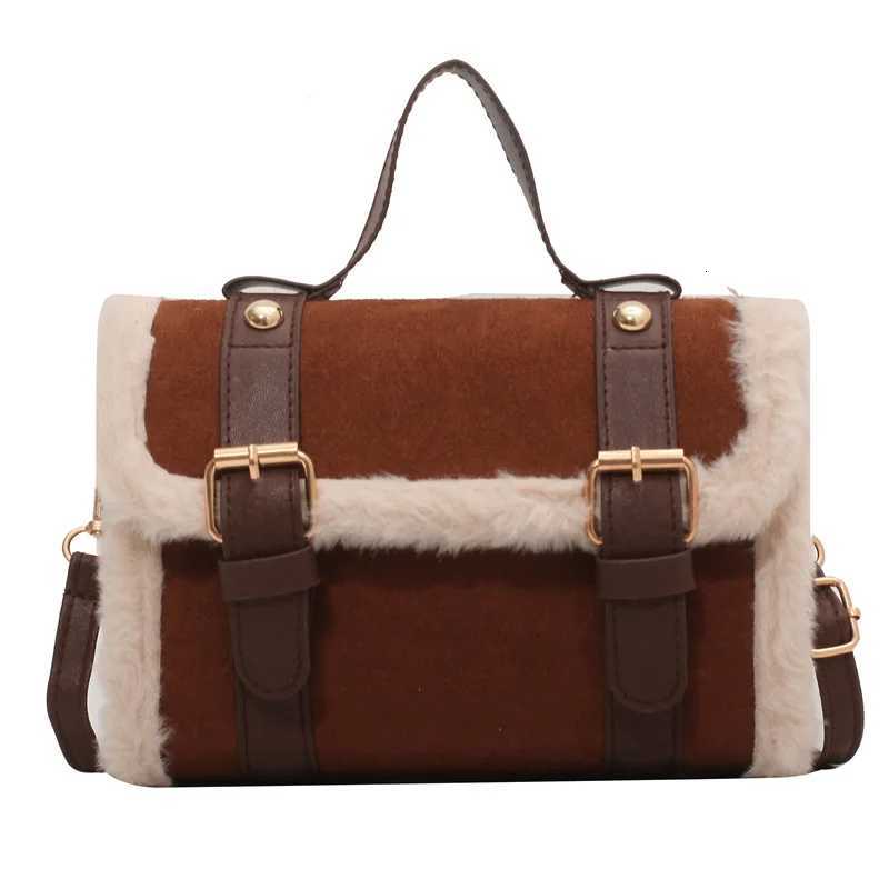 Winter Crossbody Bags for Women Shoulder Bag New Lamb Plush Velvet Bag Lady Small Square Handbag French Korea Style T251206