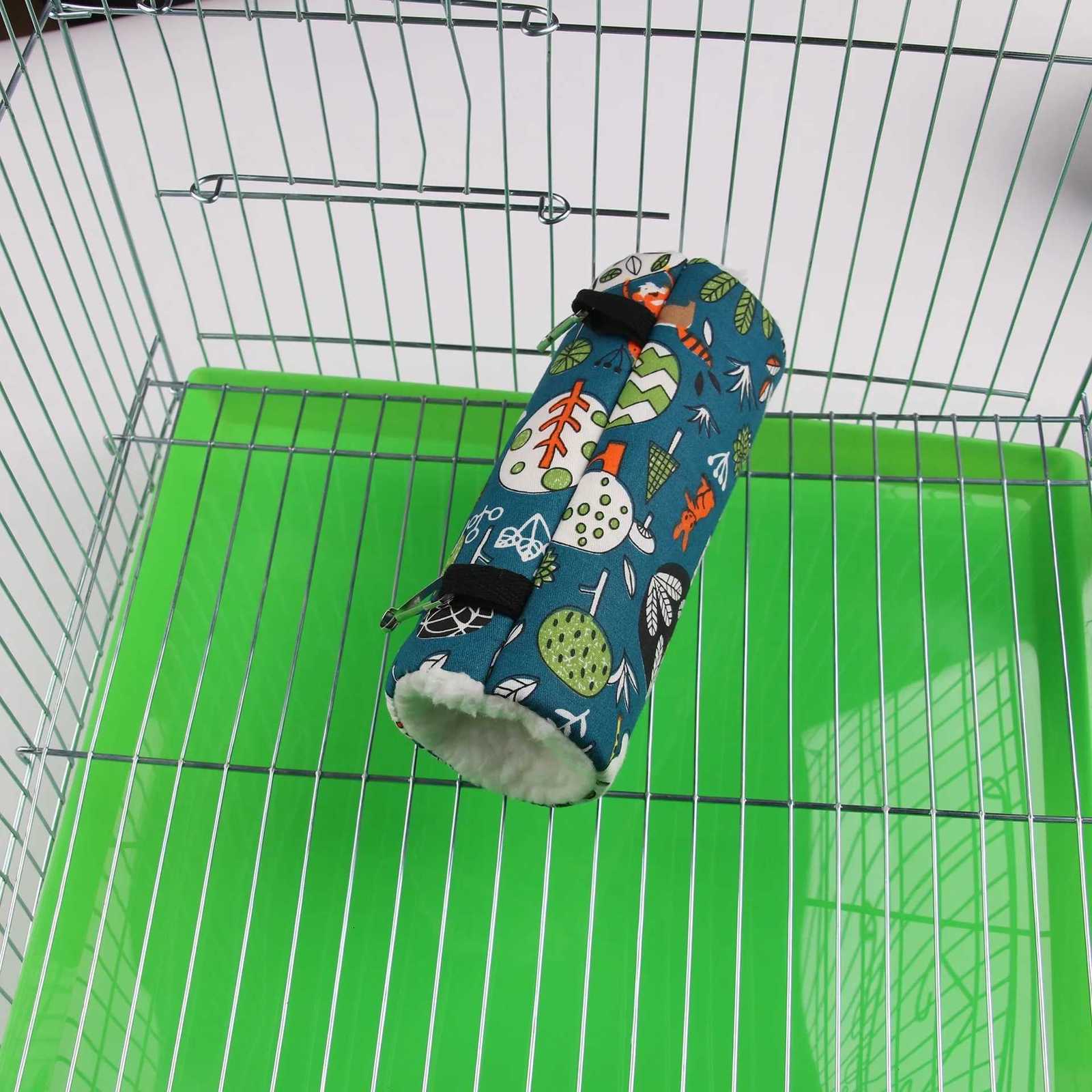 Hamsters Squirrels Honey Fluffy Velvet Winter Warm Cotton Toy Hammock Passage Tunnel Small Animals Hanging Bed Hideaway Toy M251206