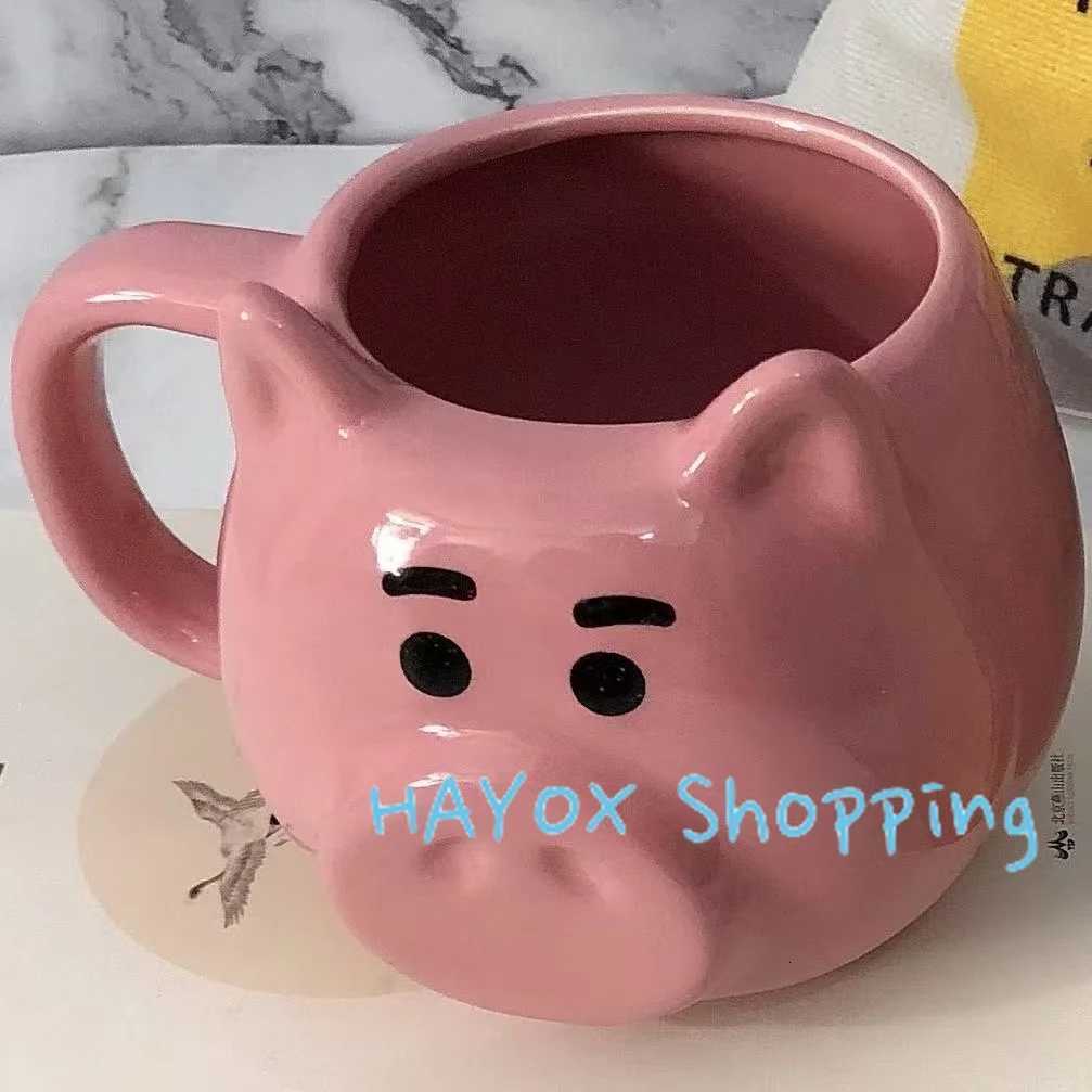 Cartoon 3D Pig Coffee MugMicrowave Heating Porcelain Creative Funny MugOffice Cups Milk Cup Water Bottle for Gift M251206 - view 7