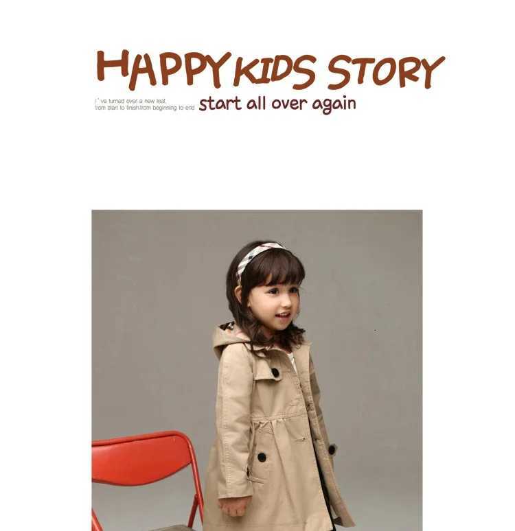 Children Girls Sweatshirt New Spring Autumn Birthday Present Long Style Hooded Coat for Girl Kids Jacket Red Windbreaker CoatW251206