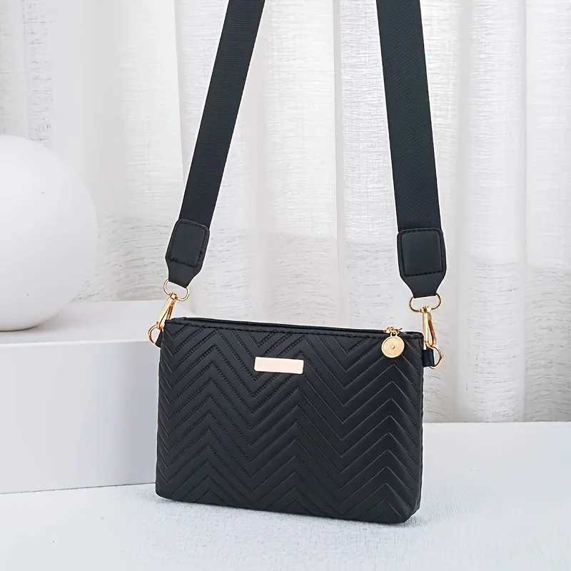 Minimalist Mini Fashionable Quilted Crossbody Bag Wallet Trendy PU Shoulder Bag WOMENS Casual Handbag and Mobile Phone WalletT251206