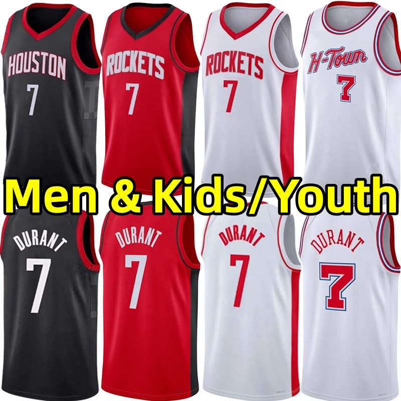 Stitched Kevinn Durant Rocket Basketball Jerseys Men Kids Youth City Jersey Men Wear vest