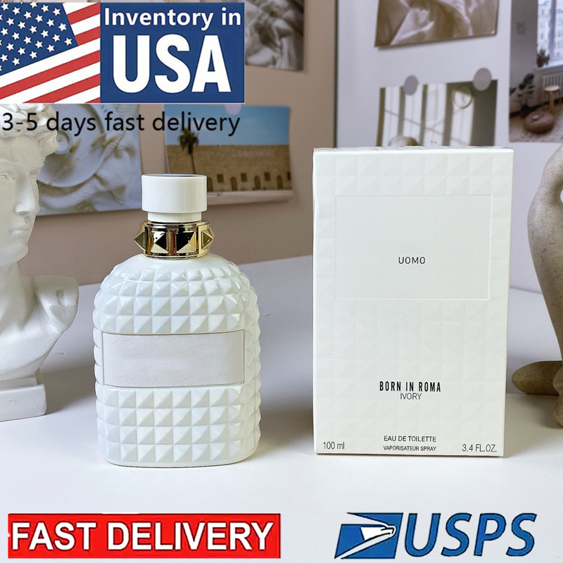 Born in Roma IVORY Perfume Men Fragrance 100ml 3.4oz Cologne for Man Eau De Toilette Long Lasting Smell High Quality US Stock