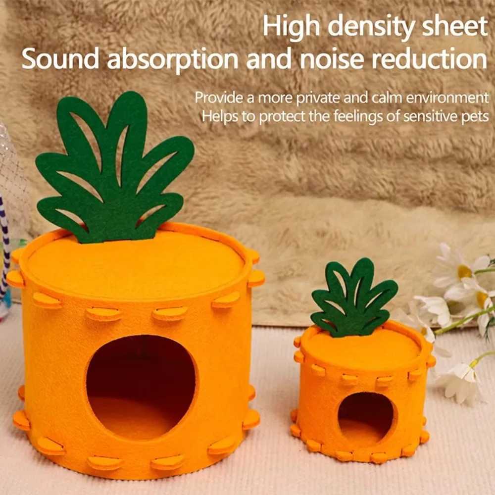 Cute Felt Pet Tunnel Toys Carrot Stump shape Comfortable Rabbit Squirrel Bed House Washable Hamster Nest Pet Supplies M251206