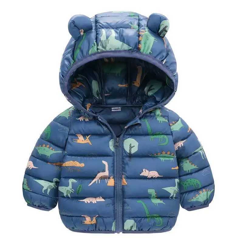 Childrens Cotton Coat Baby Cartoons Down Jacket Boys Hooded Colthing Girls Warm Winter Clothes Toddler Kids Outerwear 0-5YW251206