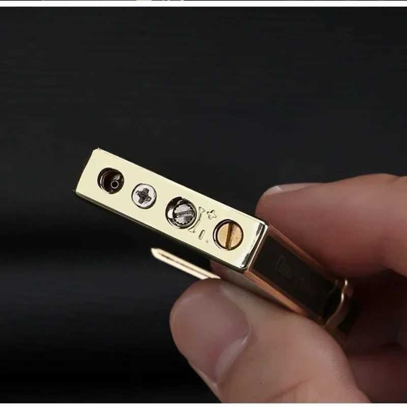 ZORRetal Electroplated tra thin Windproof Iatable Lighter Fashion Mticolor ic Grinding Wheel Ignition Gas Lighter H251206