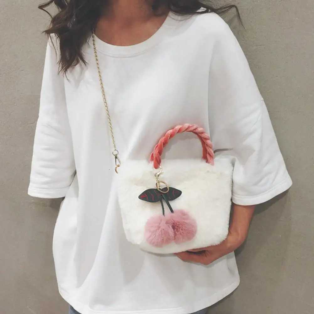 Fashion Women Handbags Winter Furry Ladies Soft Plush Clutch Purse Shoulder Bags Casual Plush Tote Bag Messenger BagT251206