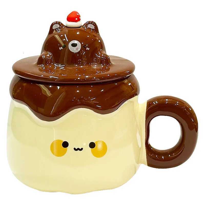 Cute Creative Pudding Mug Ceramic Coffee Cup Funny Cups Cup for Tea Unusual Mugs Personalized Gift Drinkware Christmas Beer Bar M251206 - view 6