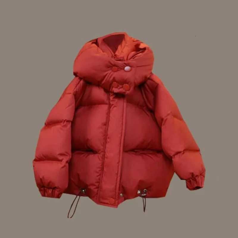 Children Korean Version Boys Girls Thickened Down Clothing Baby Warm Foreign-style Jacket Red Bread Clothing WinterW251206