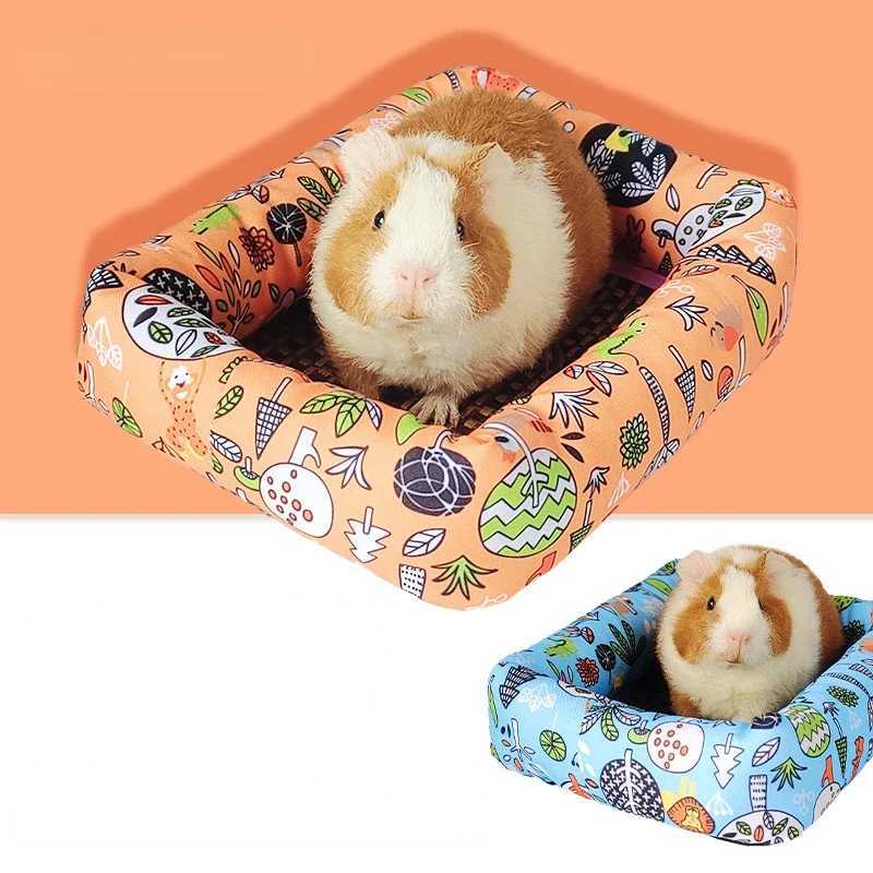 Summer Small Pets Cool Nest Puppy Kitten Rattan Mat Cute Print Pet Cooling Mat for Guinea Pig Hamster Chinchilla Small Cage M251206
