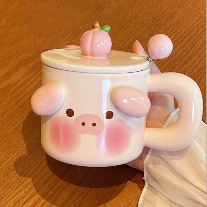 Creative Cartoon Cute Ceramic Mug Home Couple Breakfast Cup M251206 - view 7