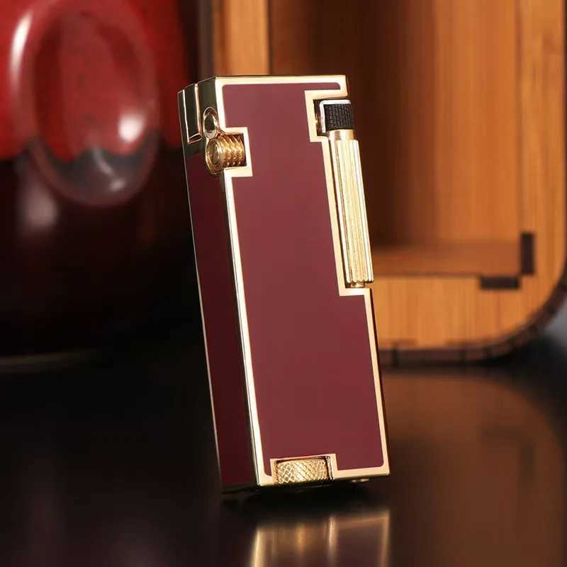 Z666 Bounce hine Press Side Sliding Ignition Narrow Version Kerosene Lighter High-end Resin Craft Creativity H251206
