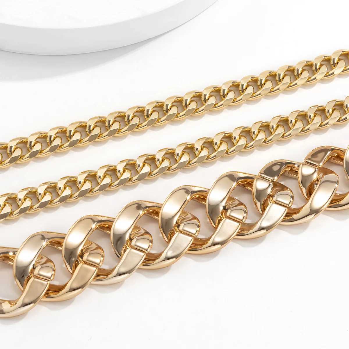 3Pcs/Set Hip Hop Rock Gothic Cuban Thick Bracelet Womens Creative 2022 Fashion Punk Style Charm Bracelets Girl Jewelry Gift W251206