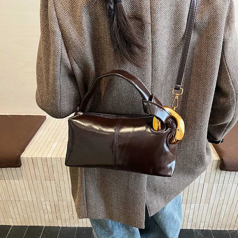 2025 Winter New Vintage Matte Boston Pillow Bag Niche Design Versatile Shoulder Crossbody Bag for Women 6022TLHT251205